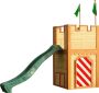 AXI Arthur Houten Speelhuis Speeltoren met verdieping en Groene Glijbaan Speelhuisje in Bruin rood & groen FSC hout Speeltoestel Kasteel voor kinderen - Thumbnail 1