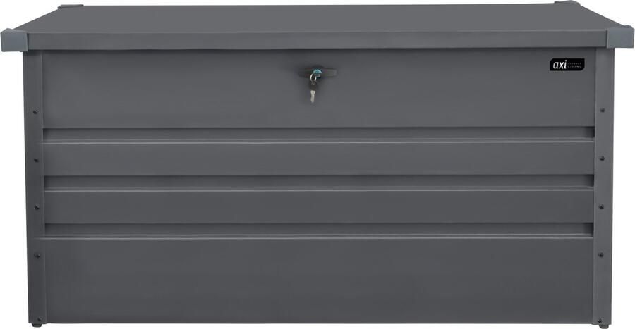 AXI Miles metalen Opbergbox 400 Antraciet Kussenbox met bodem en slot – 370 Liter – 132x60x62cm