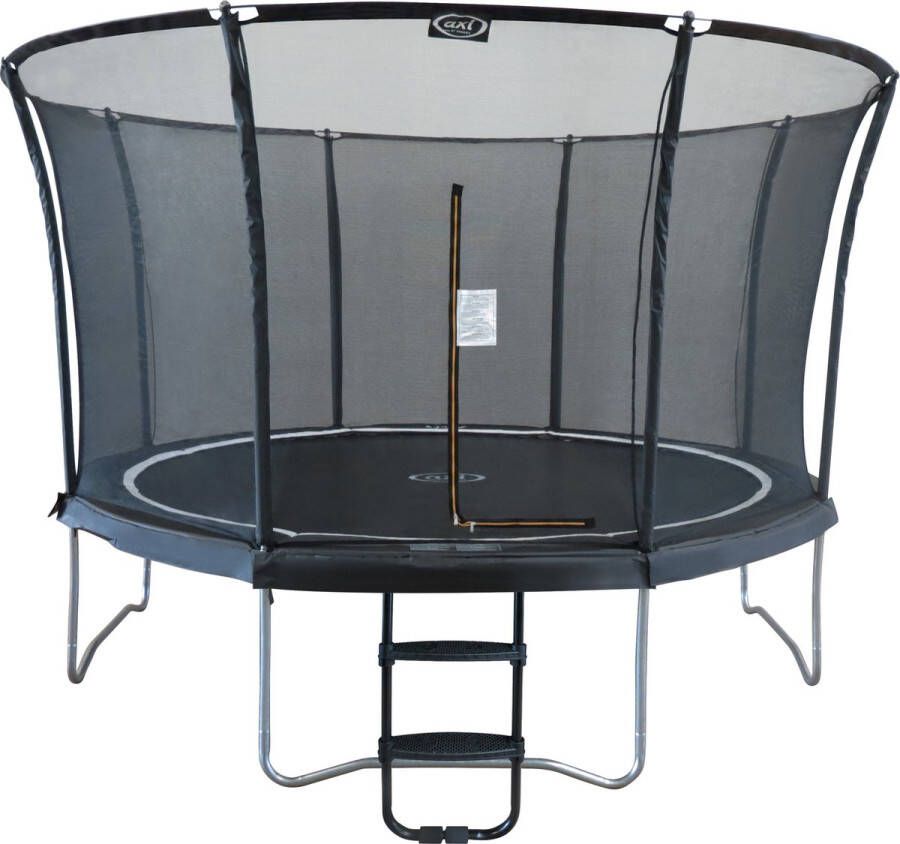 AXI Denver Trampoline met ladder & veiligheidsnet Ø 366 cm Zwart Onground trampoline op palen voor kinderen