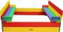 AXI Ella Houten Zandbak in Regenboog kleuren Met Zitbankjes en Deksel FSC hout 100x95x20cm Zandbak voor kinderen - Thumbnail 1