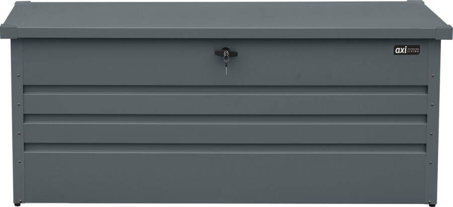 AXI Miles metalen Opbergbox 600 Antraciet Kussenbox met bodem en slot – 480 Liter 165x70x62cm