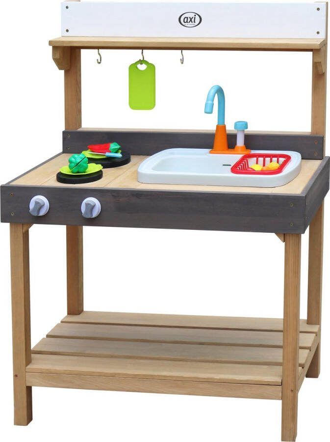 AXI Rosa Zand & Water Speelkeuken Medium Incl. 17-delige accessoire set Modder Keuken