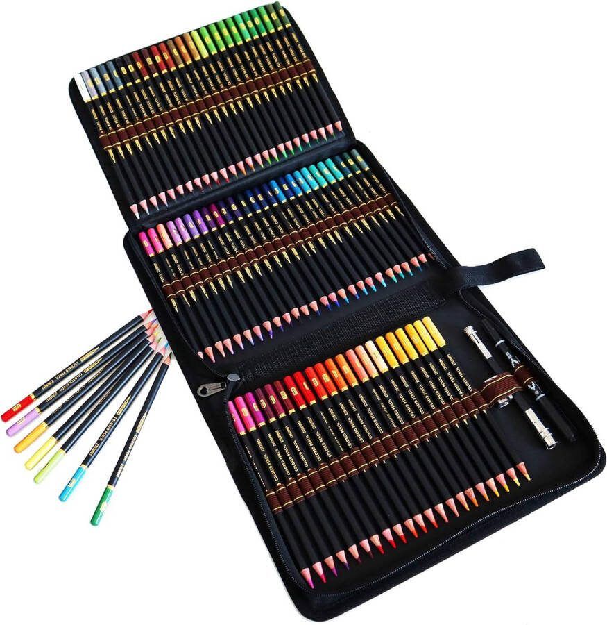 Ayangoods Complete Tekenset voor Beginners Hoogwaardige Potloden Gummen en Accessoires Hardheden Draagbaar Etui Ideale Kunstenaarstool voor Schetsen Tekenen en Shading