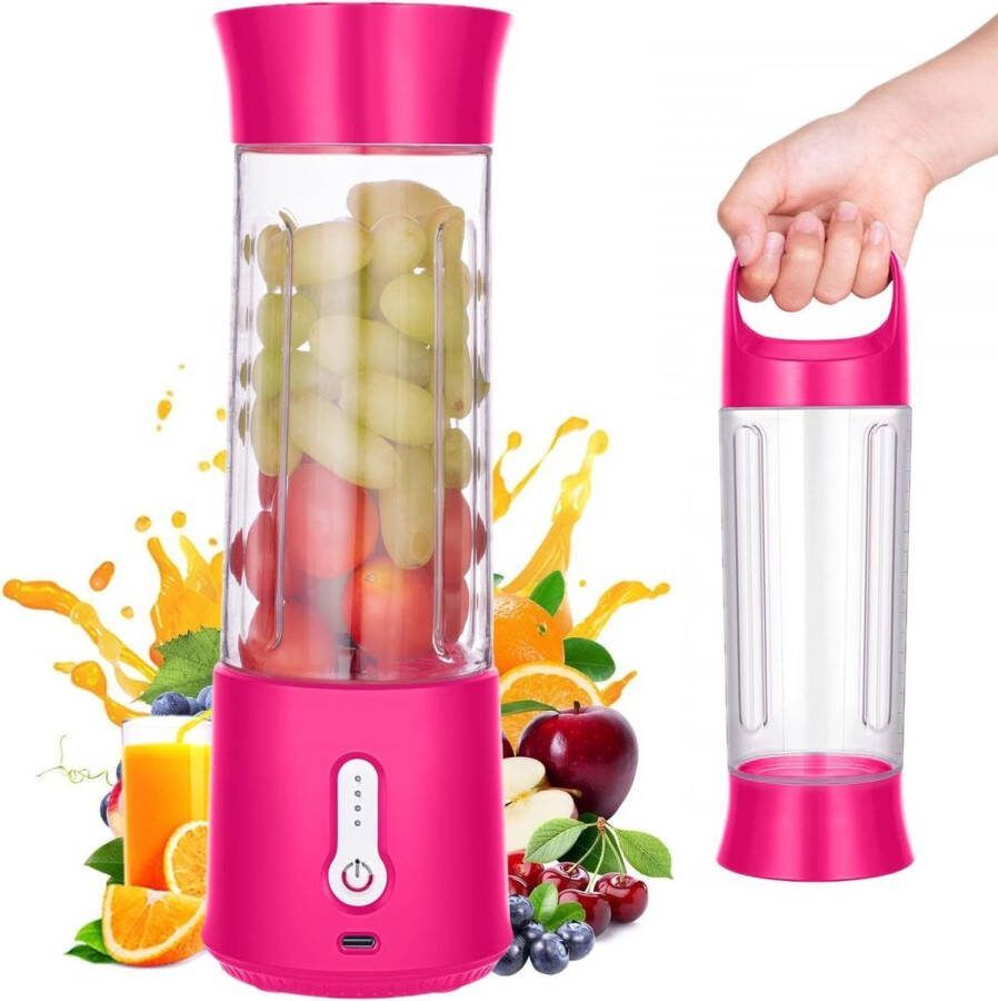 Ayangoods Draagbare Blender voor Verse Smoothies en Shakes Krachtige Personal Smoothie Maker Compact en Draagbaar Design Makkelijk te Reinigen Veilig in Gebruik Ideaal voor Thuis en Onderweg