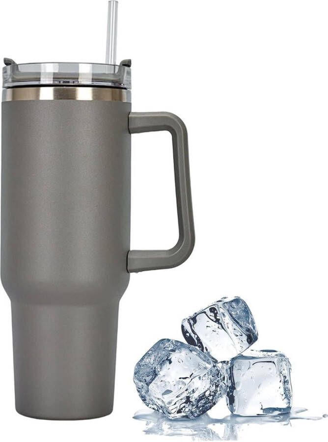 Ayangoods Dubbelwandige Geïsoleerde Roestvrijstalen Koffiebeker Voor Warme en Koude Dranken Handige Draaideksel Duurzaam Design