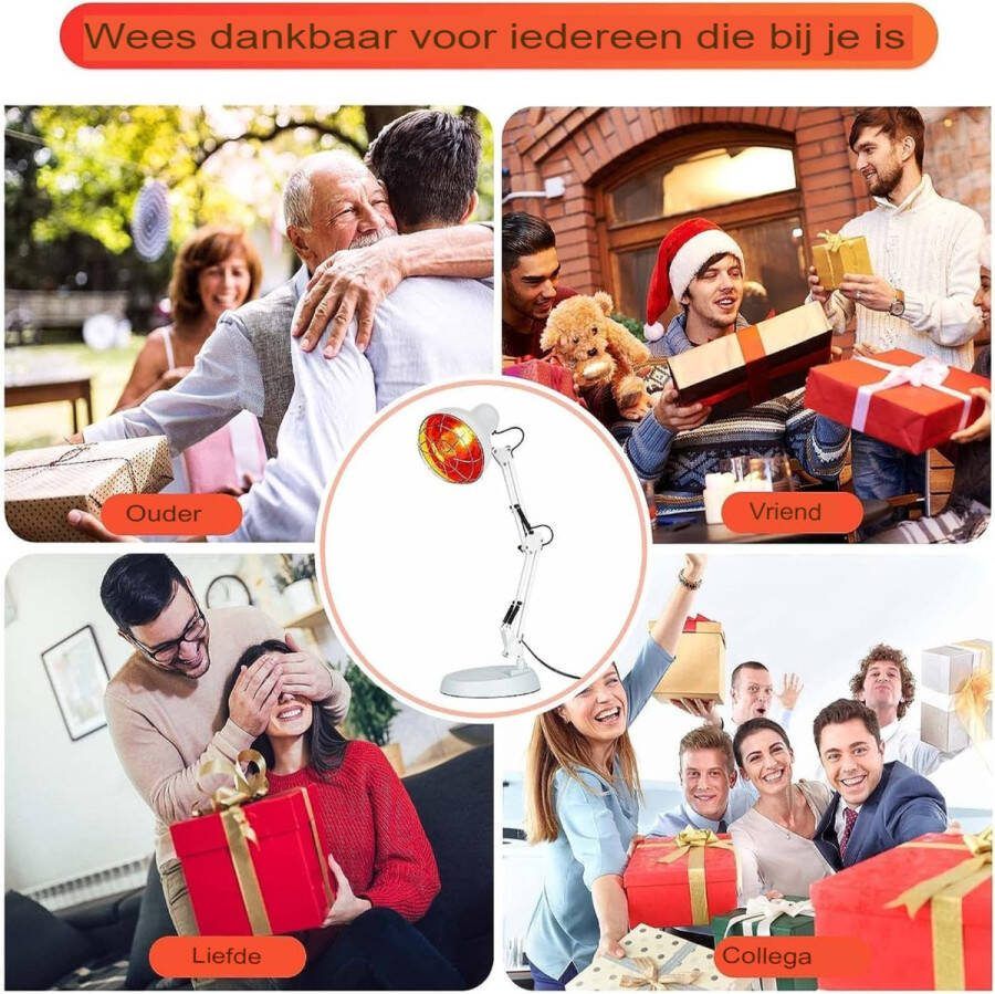 Ayangoods Infraroodlamp voor Thuisgebruik Verwarmingslamp met Therapeutische Infraroodlichttherapie Diepe Warmtetherapie Verstelbare Hoek en Hoogte Timerfunctie Ontspanning en Pijnverlichting in het Comfort van je Eigen Huis
