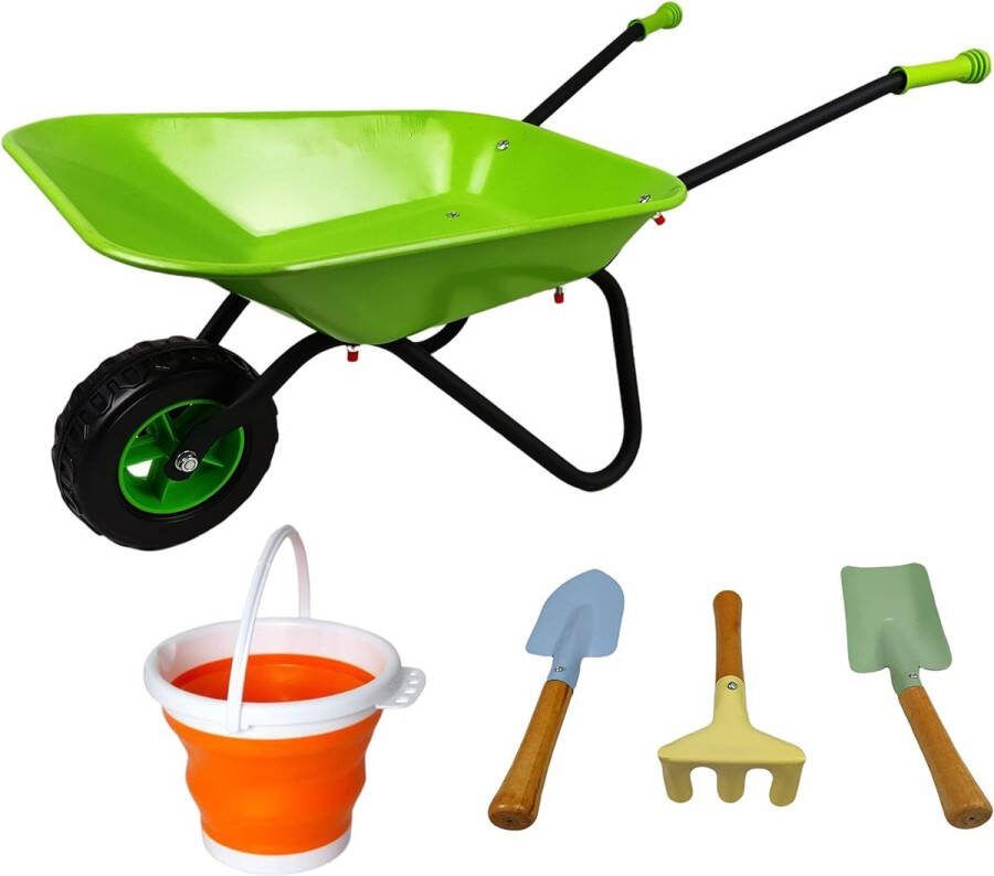Ayangoods Kinderkruiwagen Stimuleer Actief Spelen en Tuinplezier voor Jonge Ontdekkers Duurzaam en Lichtgewicht Ideale Speelgoedkruiwagen voor Buitenavonturen