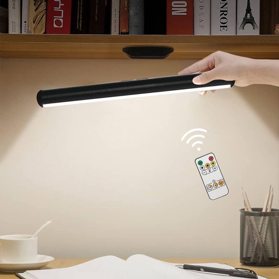 Ayangoods Monitor Lamp Dimbare Magnetische LED Bureaulamp Draadloos Oplaadbaar 2000mAh Batterij Verstelbaar en Dimbaar Licht voor Werkbank Studie en Lezen