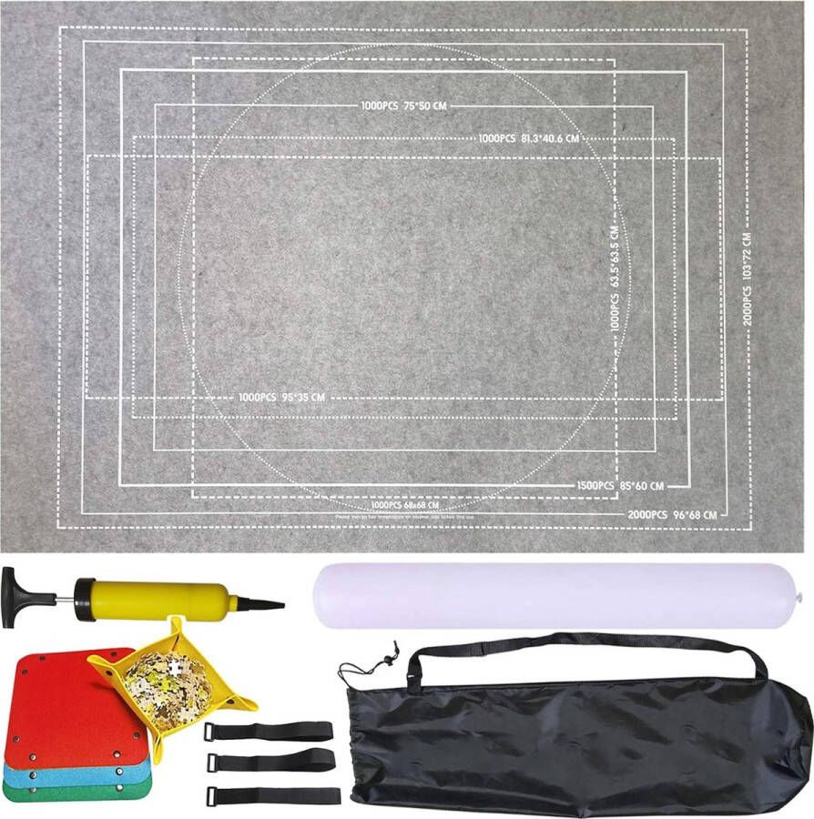 Ayangoods Multifunctionele Puzzelmat Veilige Speelomgeving voor Kinderen Educatieve Vloermat Inklapbaar en Draagbaar Ideaal voor Thuis en School- Maatnaam: voor 2000PCS