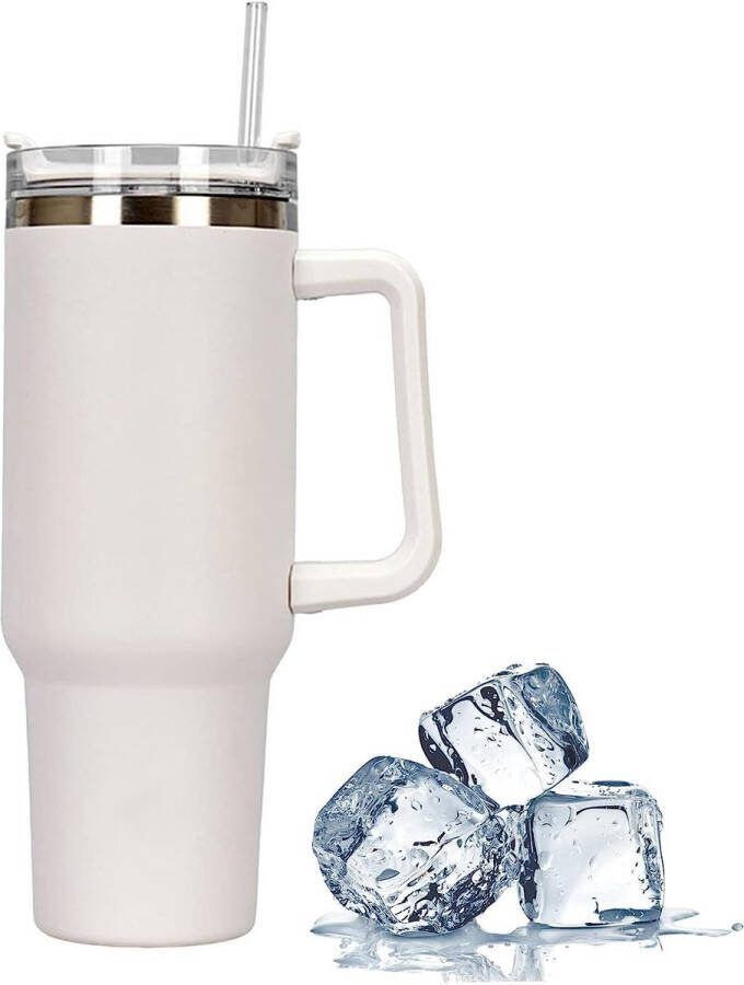 Ayangoods Roestvrij Dubbelwandige Geïsoleerde Koffiebeker Lekvrije Deksel 1120 ml Onderweg Genieten
