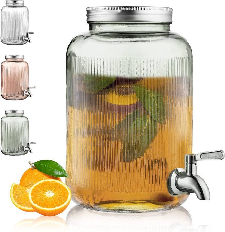 Ayangoods Roestvrijstalen Drankdispenser voor Zwembadfeesten Waterdicht Sapdispenser met Tapkraantje Geschikt voor Limonade Sap en Meer Feestelijke Sfeer voor Buitenbijeenkomsten