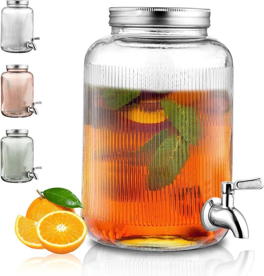 Ayangoods Roestvrijstalen Drankdispenser voor Zwembadfeesten Waterdichte Sapdispenser met Tapkraantje Stijlvolle Toevoeging aan Buitenactiviteiten