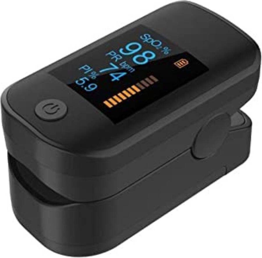 Ayangoods Zuurstofmeter voor Vinger Draagbare Oximeter voor Nauwkeurige Saturatie en Hartslagmetingen Geschikt voor Volwassenen en Kinderen LED-display Compact en Draagbaar Inclusief Batterijen en Handleiding