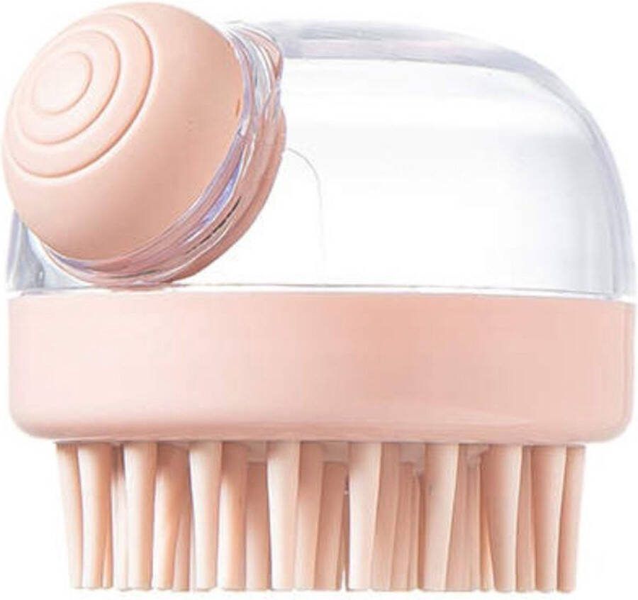 Scalp Massager -Scalp Brush Massage Borstel Hoofdhuid Borstel met Shampoo Dispenser Borstel Siliconen Haarborstel Hoofdmassage 2 Stuks Grijs Dun Dik