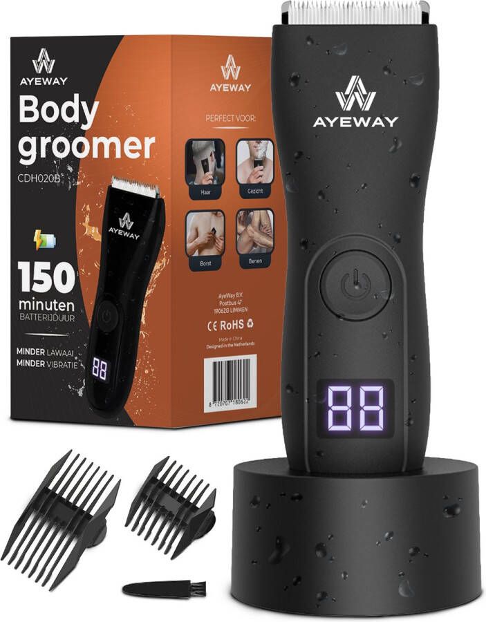 AyeWay Bodygroomer Mannen PRO Body Trimmer Heren Shaver voor Schaamstreek & Lichaam Manscaped