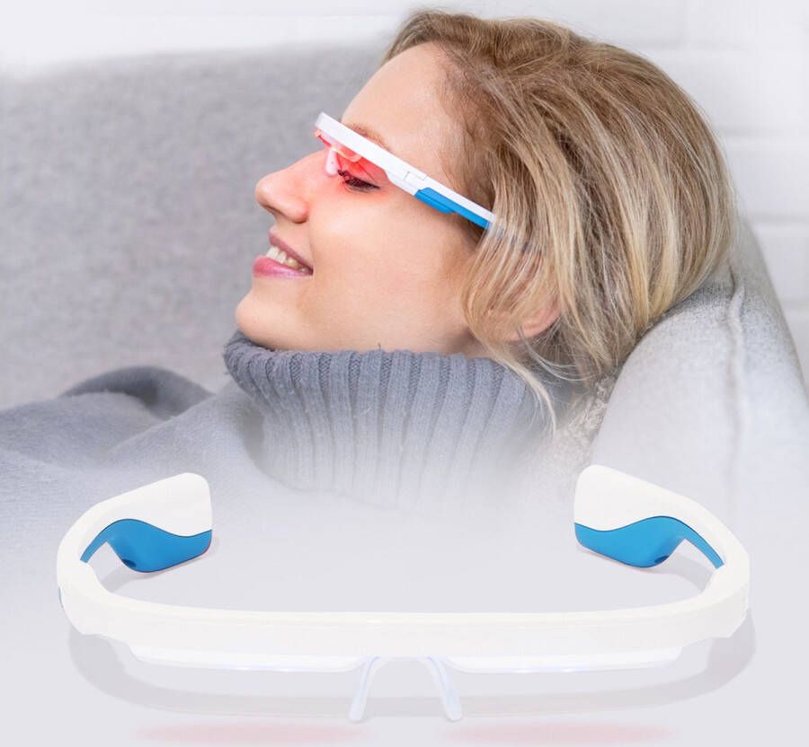 Ayo + lichttherapiebril Ervaar de beste daglichtbril Gebruiksvriendelijk en effectief alternatief daglichtlamp Persoonlijke begeleiding via premium -app (inbegrepen) UNIEK: inclusief rood licht (670 nm) functie voor 'ooggezondheid