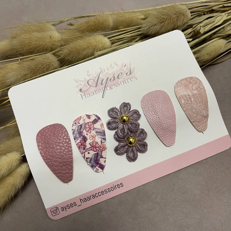 Ayse's haaraccessoires Haarclipjes set Femm antislip baby haar set van 5 Meisjes Haarclip| haarspeldjes