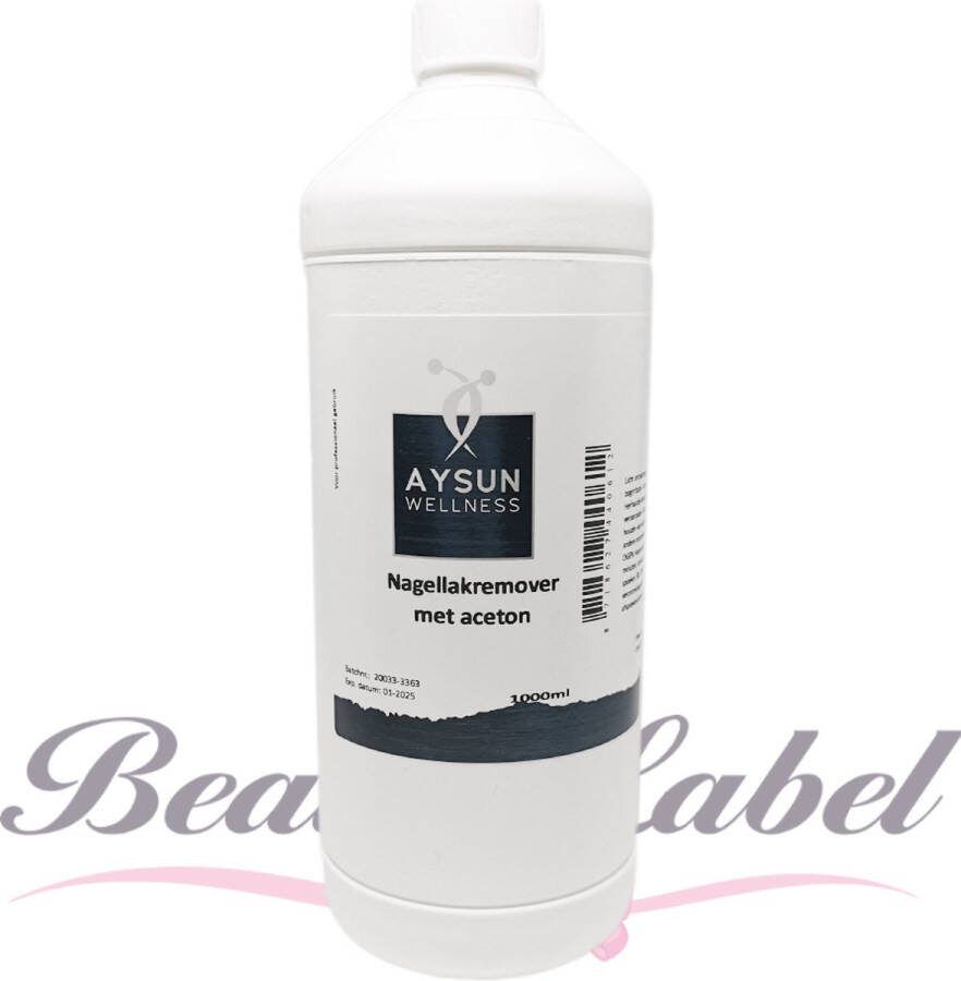 Aysun Nagellakremover met aceton- 1000ml