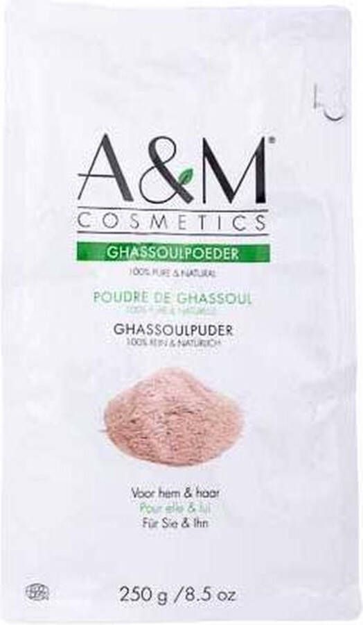 A&M cosmetics Ghassoul poeder 250 gram 100% puur en natuurlijk Ghassoulpoeder kleimasker gezichtsmasker haarmasker