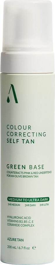 Azure Tan Self Tan Mousse Green Base MEDIUM TO ULTRA DARK 200ml