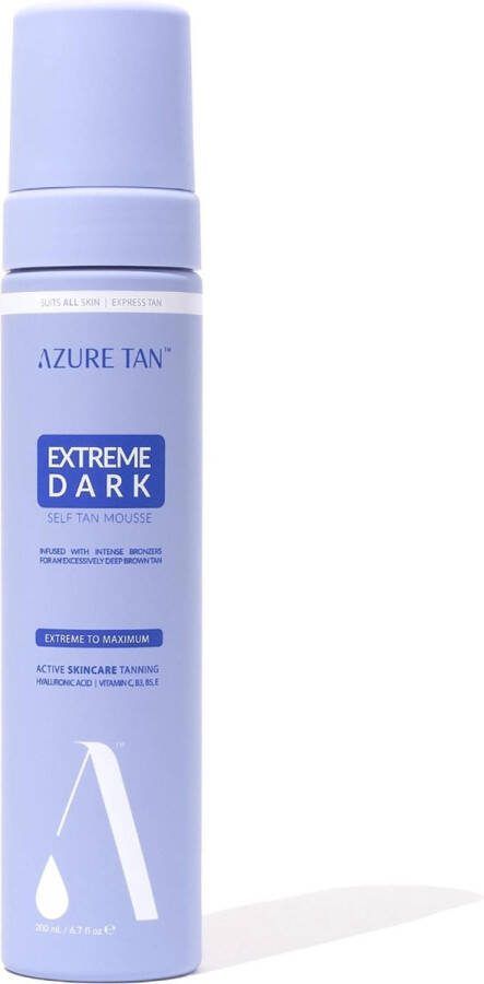 Azure T SELF TAN EXTREME DARK + fluwelen handschoen VEGAN VITAMINE B3 B5 C E HYALURONIC ACID