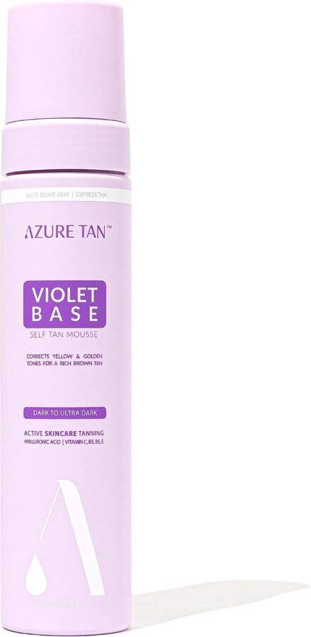 Azure Tan Self Tan Mousse VIOLET BASE Dark To Ultra Dark 200ml