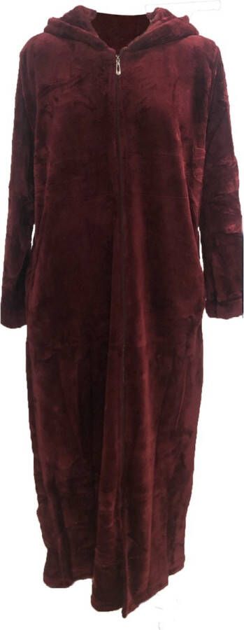 B... Brand Badjas warme katoenen badjas voor vrouw en man Burgundy rood 2XL(42 44 )