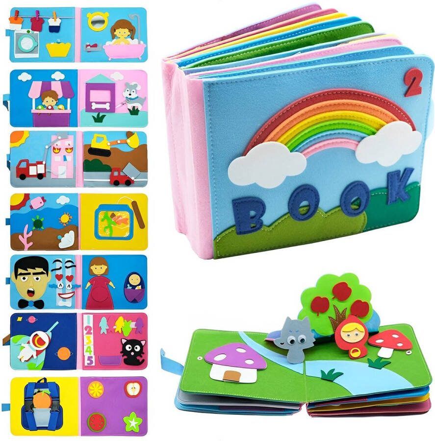 B-care Busy Board Boek Activiteiten Boek Activiteitenbord Educatief Motoriek en Sensorisch Speelgoed Babyboekje Speelgoed Voor Peuter 1 2 3 en 4 Jaar Montessori Speelgoed Kerstcadeau