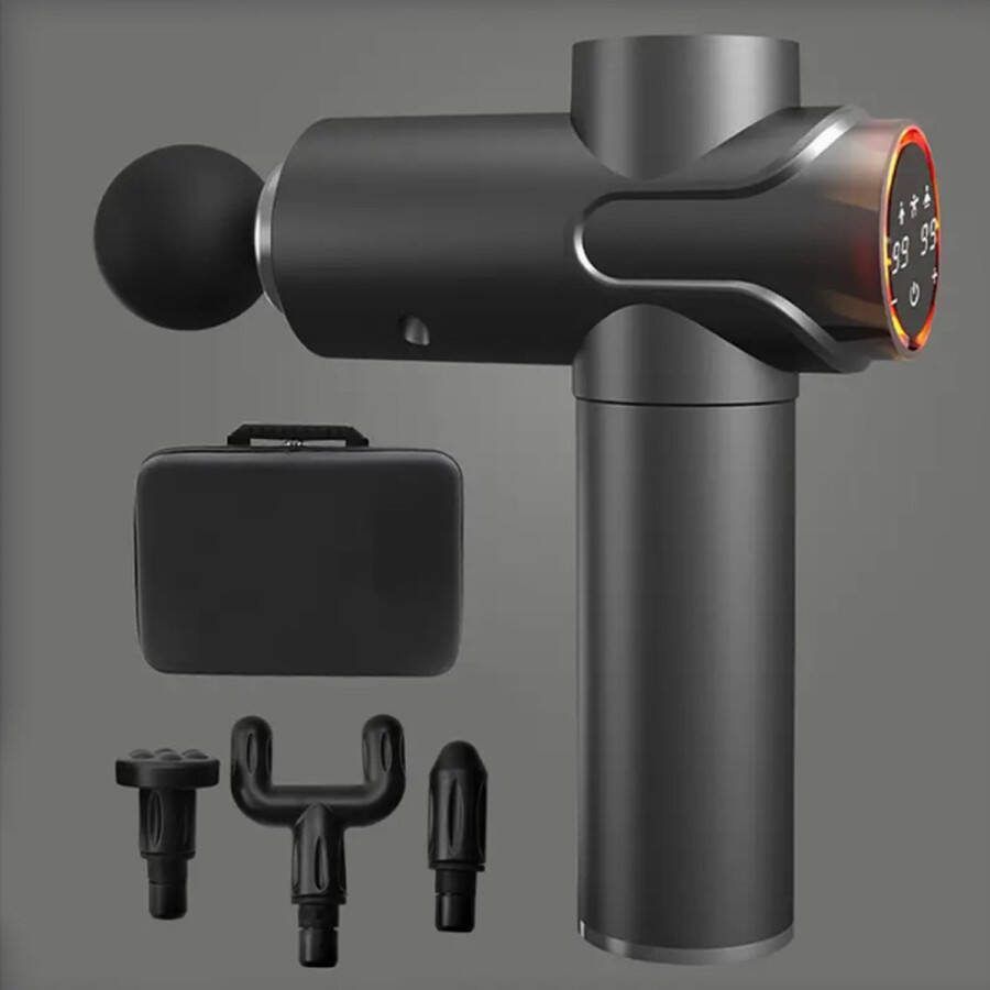 B & T Goods Massage Gun 99 standen Draadloos deep tissue massagepistool professioneel fitness-spiermassageapparaat met hulpstukken voor nek arm taille dij en volledige lichaamsverlichting