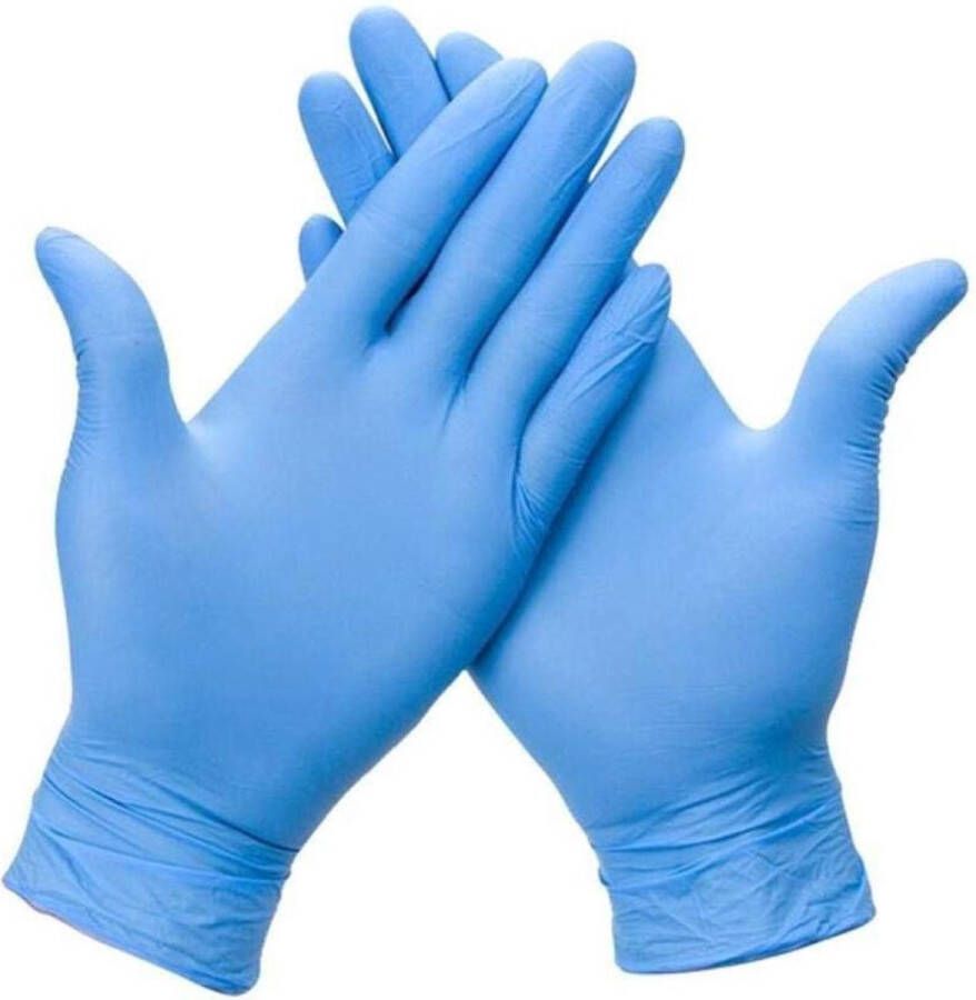 B-Good Wegwerp Handschoen Nitril Latexvrij Large 100 Stuks Doos Blauw Maat L – Wegwerphandschoenen Poedervrij Latex free