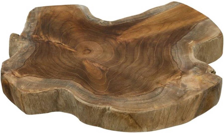 B-home-interieur.be Serveerplank Teakhout circa 25x20x2 5cm Teak schijf ca. 25cm in diameter