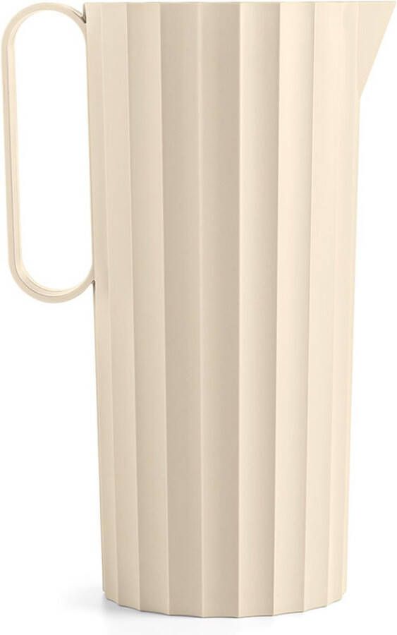 B+ Kunststof schenkkan waterkan Hydria beige 16 x 11 x H 24 cm 1700 ml 1 7 liter