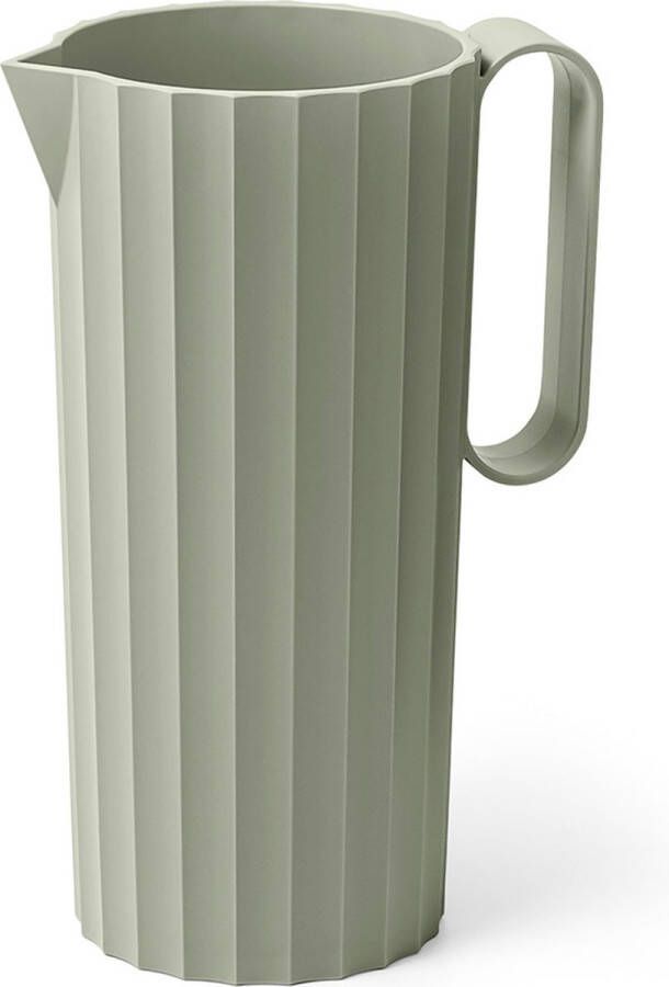 B+ Kunststof schenkkan waterkan Hydria eucalyptus groen 16 x 11 x H 24 cm 1700 ml 1 7 liter