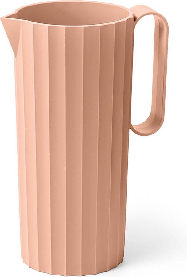 B+ Kunststof schenkkan waterkan Hydria koraal roze 16 x 11 x H 24 cm 1700 ml 1 7 liter