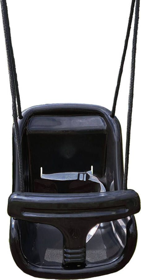 B-PLAY Babyschommel Luxe Zwart met BR Touwen #Zwart##