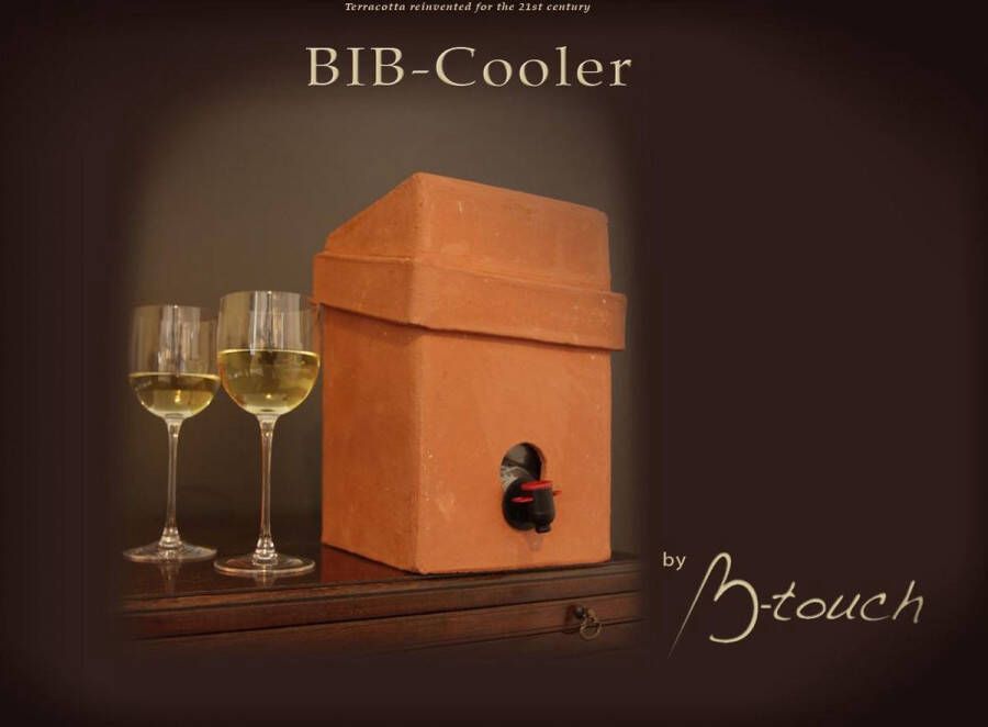 B-Touch Wijnkoeler- Bag in Box Cooler 3 Liter wijn of water Terracotta Ecologisch Koelen