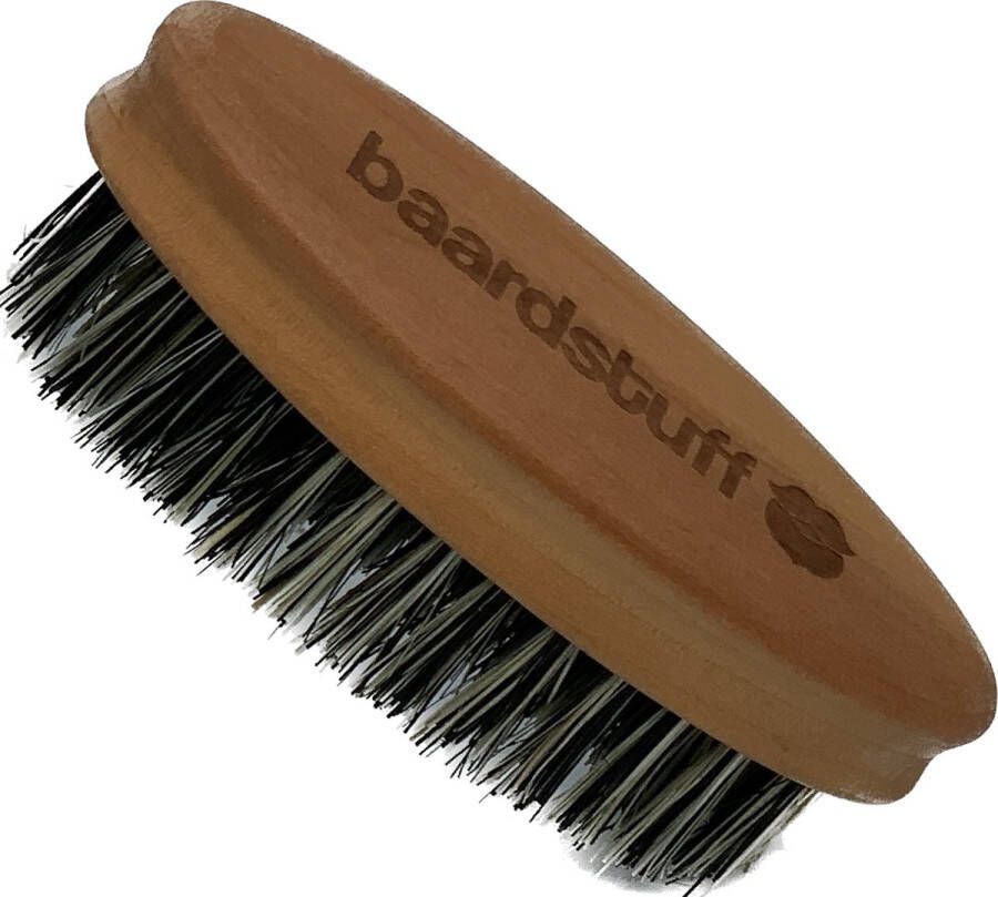 Baardstuff Baardborstel Travel Size Oiled Pear Wood Vegan Bristles