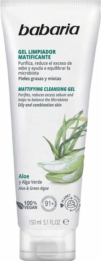 Babaria Gezichtsreinigingsgel Aloe Vera Matte afwerking 150 ml