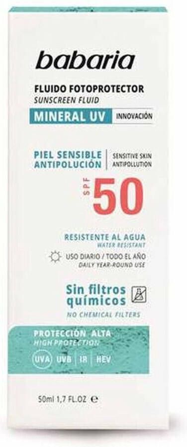 Babaria Solar Mineral Uv Fluido Facil Fotoprotector Spf50 50 Ml