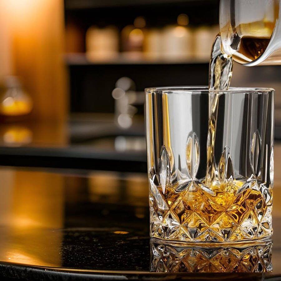 Babij cooking Whisky glazenset 6-delig 6 x 350ml Whiskyglazen frisdrank luxe drinkglazen