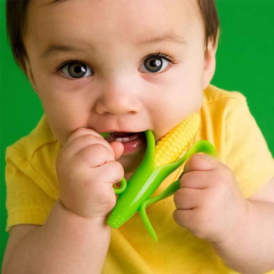 Baby Banana Babytandenborstel bijtspeeltje Cornelius baby tandenborstel bij doorkomende tandjes tandvlees massage babytandenborstel peuter tandenborstel