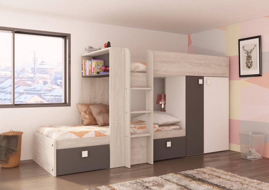 Baby & Tiener Collection Stapelbed Maxim Antraciet