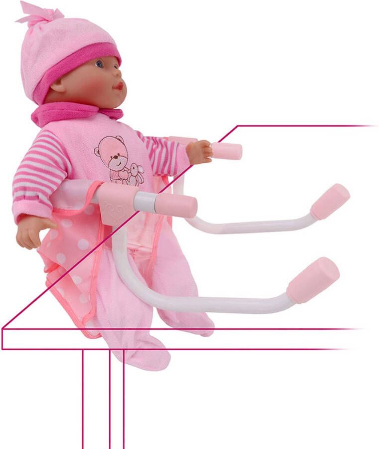 Johntoy John Toy Baby Rose tafelstoel (geschikt voor poppen van 35-45cm)