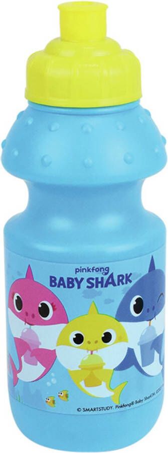 Baby shark Kunststof bidon pop-up drinkbeker 350 ml Drinkfles voor naar school