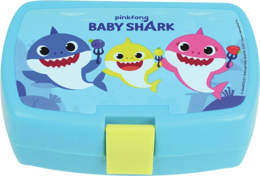 Baby Shark Kunststof broodtrommel lunchbox 16 x 11 cm Lunchboxen