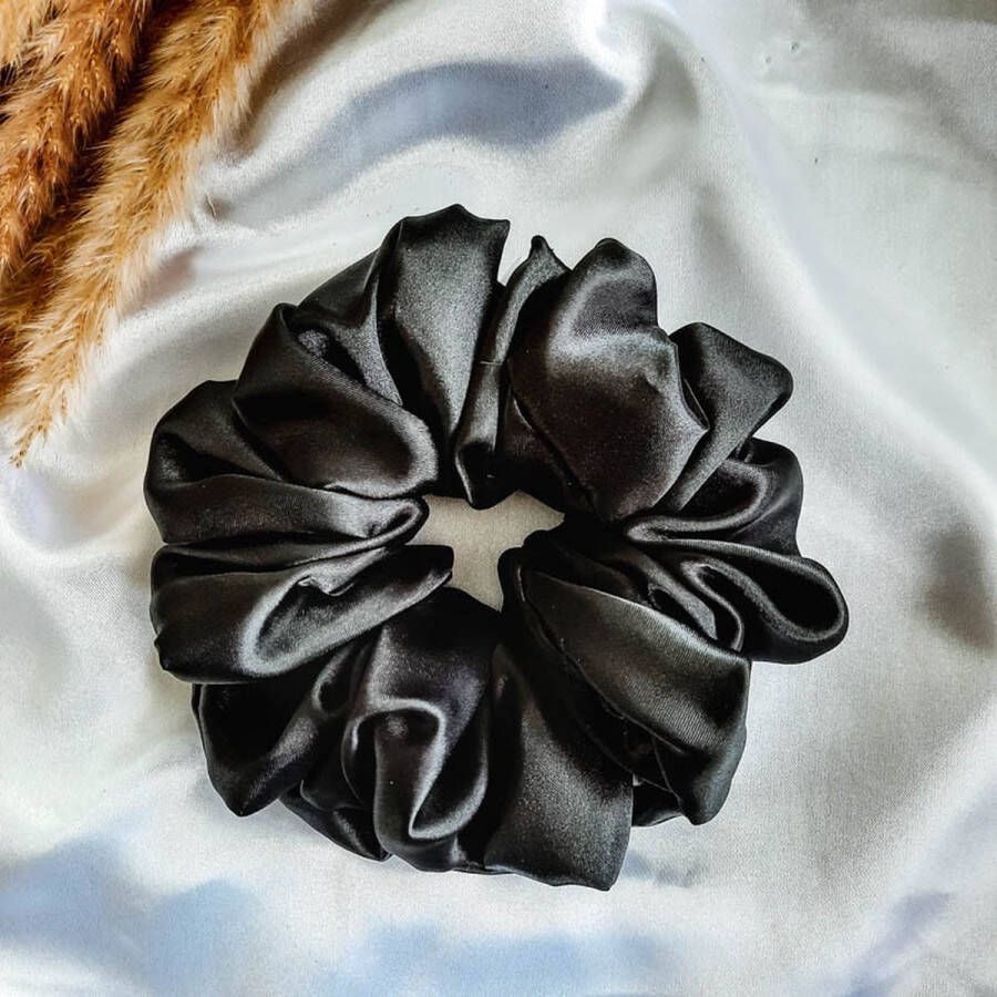 Babycraft.nl XL Scrunchie Satijn Zwart