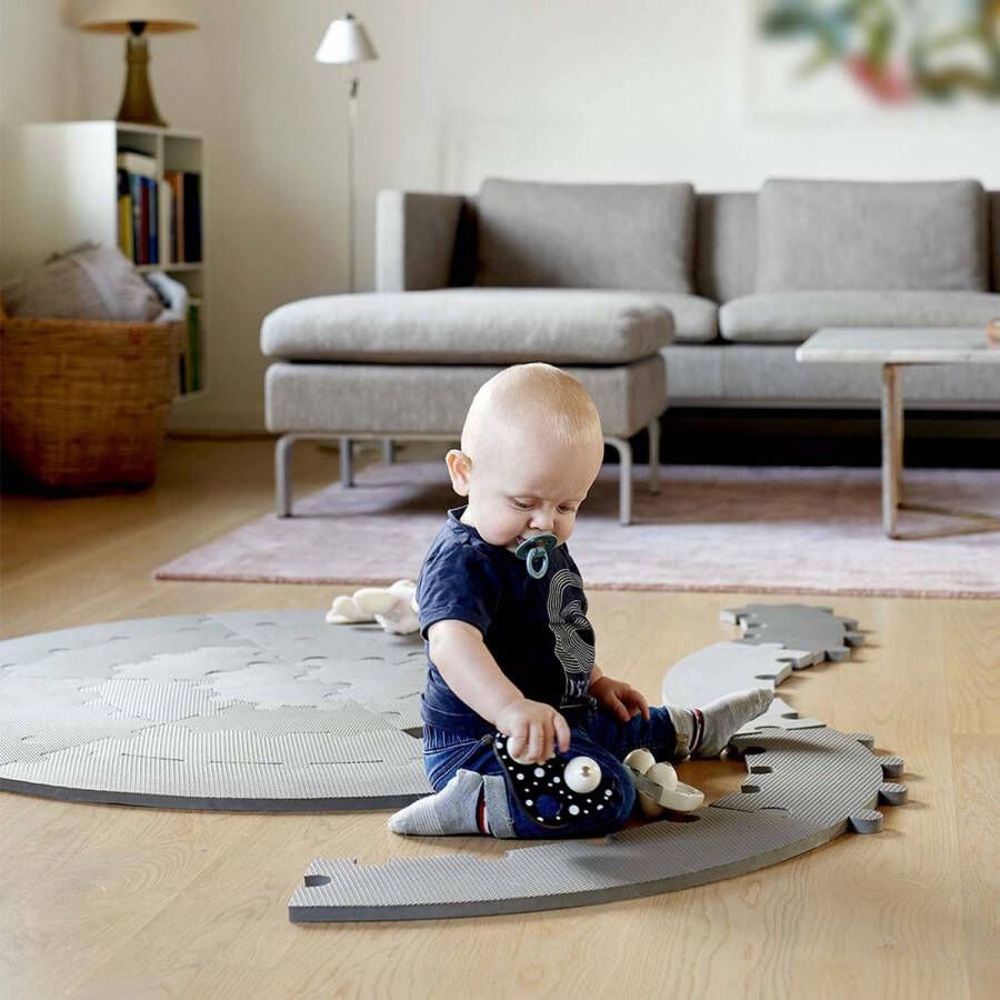 BabyDan Foam Speelmat Puzzelmat Auto Rotonde Rond Voor binnen en buiten