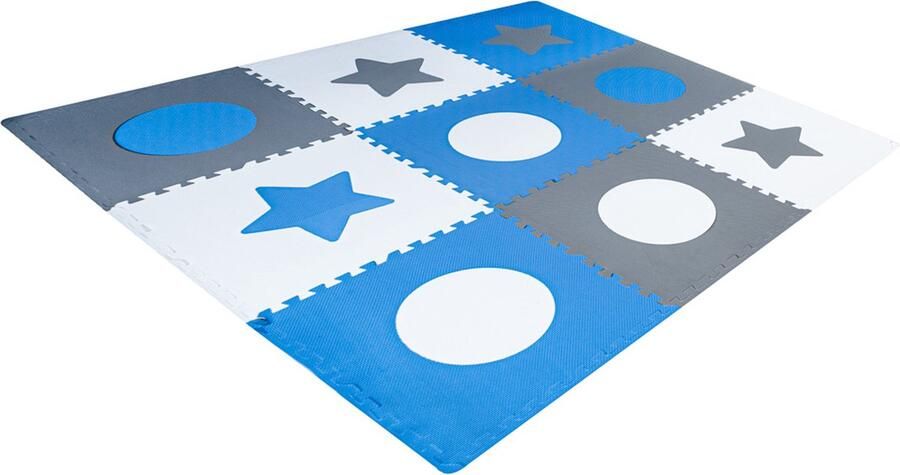 Babyduck puzzelmat 180 x 180 cm Kleuren: Blauw Wit Grijs