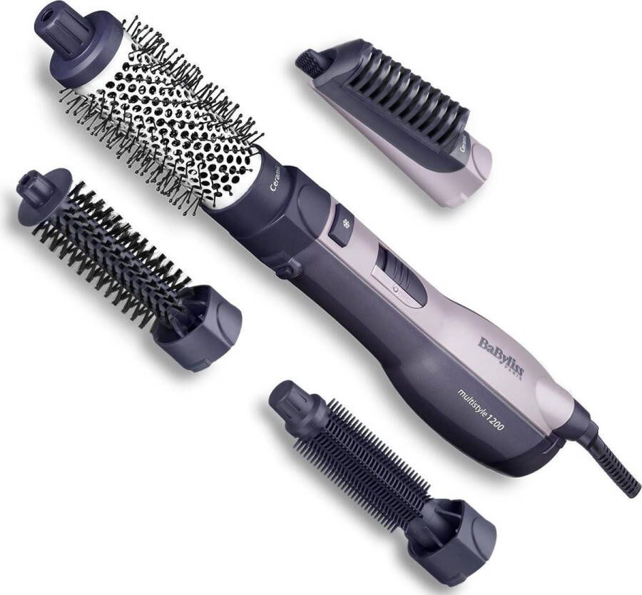 BaByliss 1200W Multistyle Föhnborstel AS121E 3 temperatuurinstellingen Anti-frizz