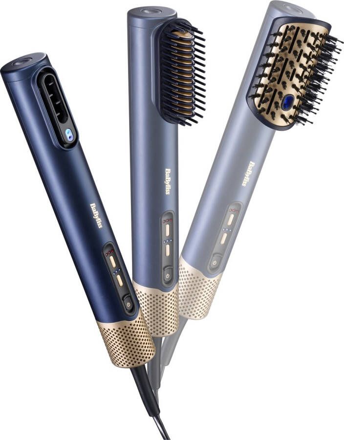 BaByliss 3-in-1 Wet to Dry Air Wand AS6550E Föhn Drogen Stylen Volume High Speed Digitale Haardroger (123km h)